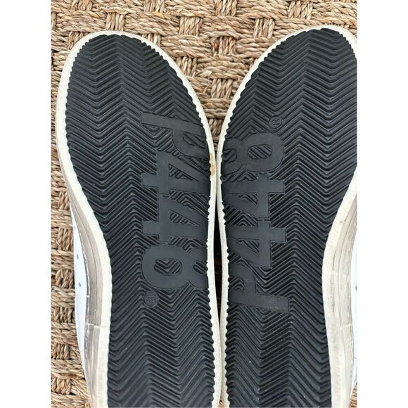 NWOT P448 Queens John Low Top White Sneakers Zebra Animal Calf Hair, $245 - Picture 10 of 10